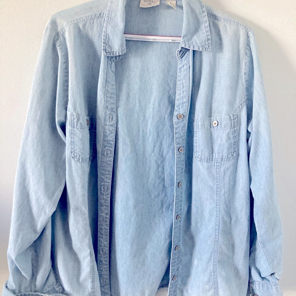 Denim button down shirt